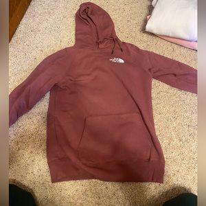 Dusty dark pink women’s north face hoodie, size medium